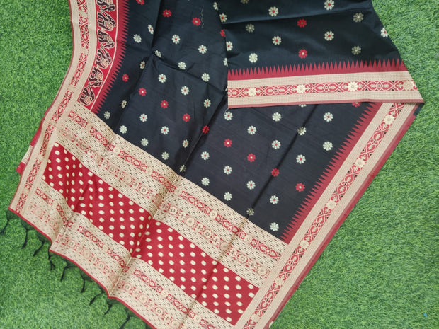 Black  LW Tussar Pattu 13JUL7E