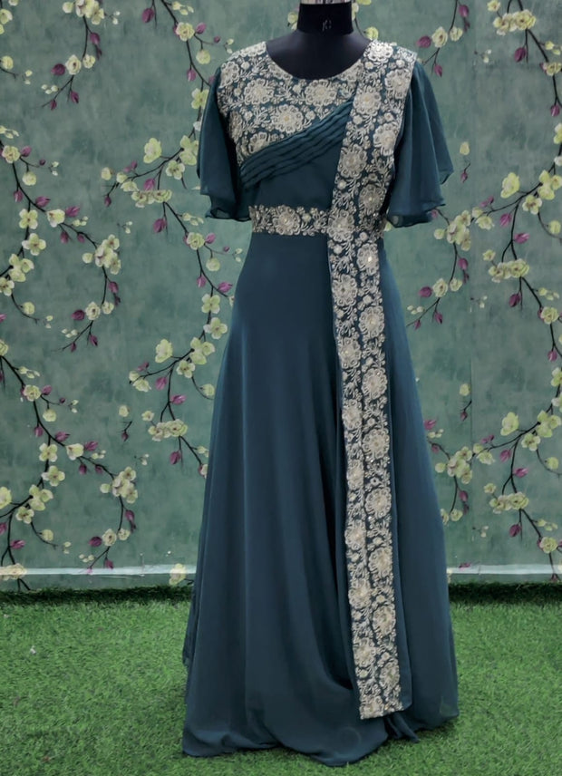 Peacock Blue Dress 18JUL12E