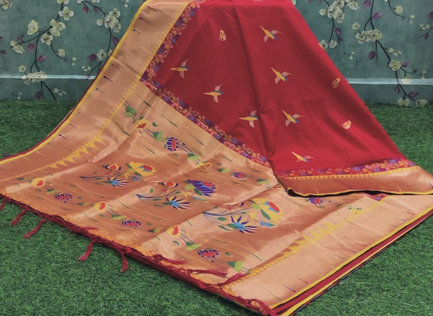 Red Banarasi Paithani 22JUL7