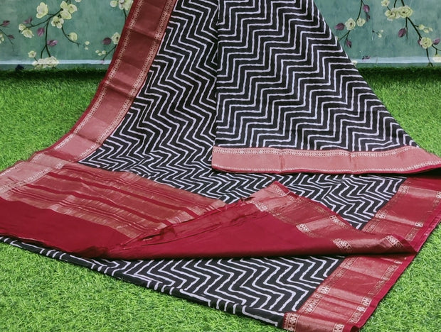 Black Chanderi Silk 24JUL16E