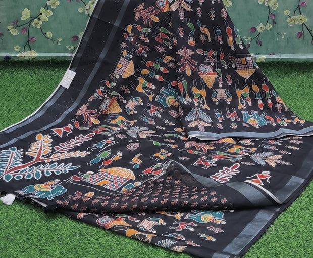 Black Pure Linen Voile 24JUL2E