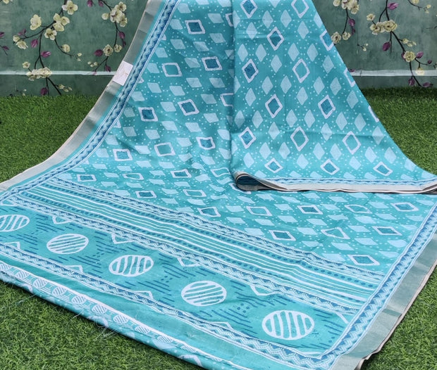 Blue Tussar Silk 26JUL13