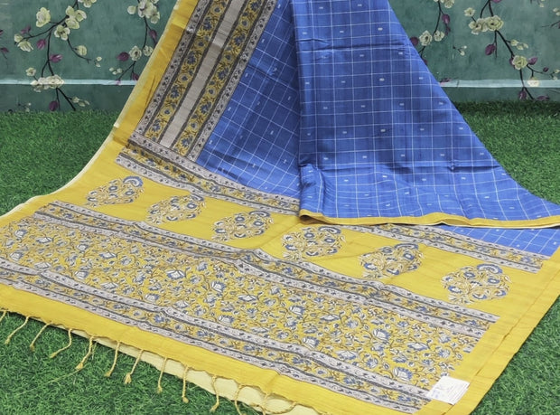 Blue Khadi Silk 27JUL16