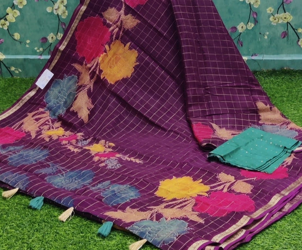 Burgundy Russian Georgette 4AUG15