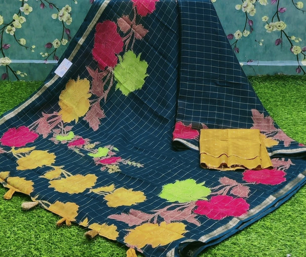 Green Russian Georgette 4AUG14