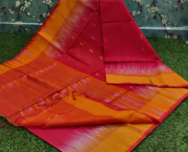 Red Dhaka Silk 6AUG13