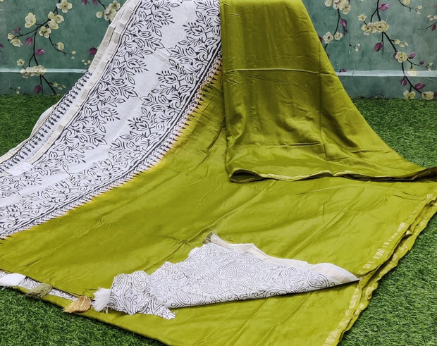 Mehandi Green Kashmir Silk 6AUG5