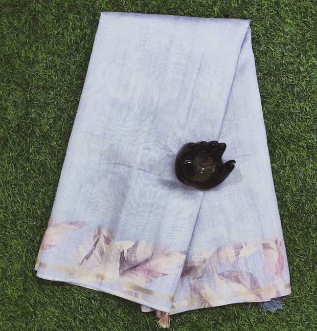 Blue  Khadi Silk 7AUG7E