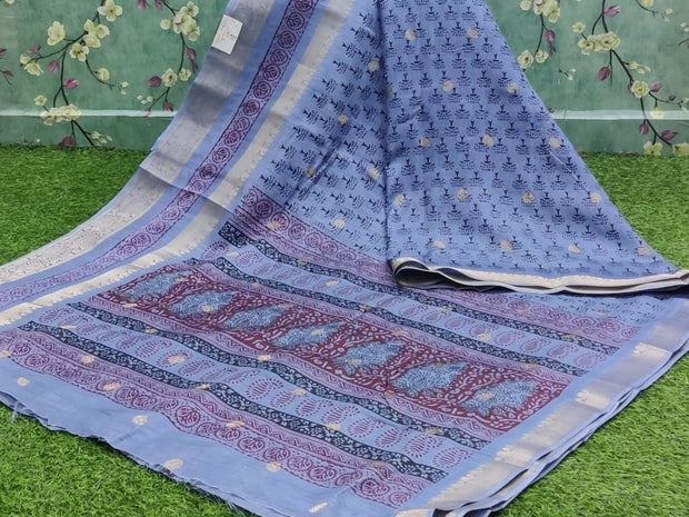 Blue Tussar Silk 8AUG11