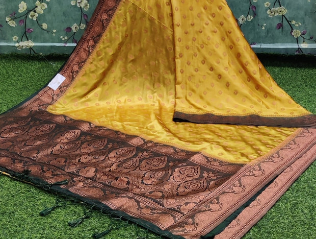 Yellow Satin Pattu 10AUG7