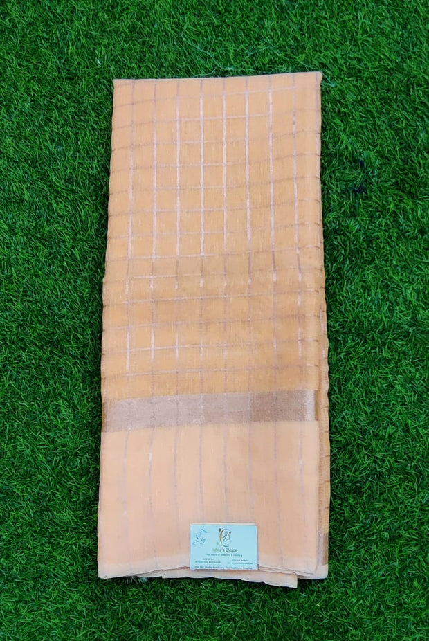 Light Orange Cotton Kota 14AUG14E