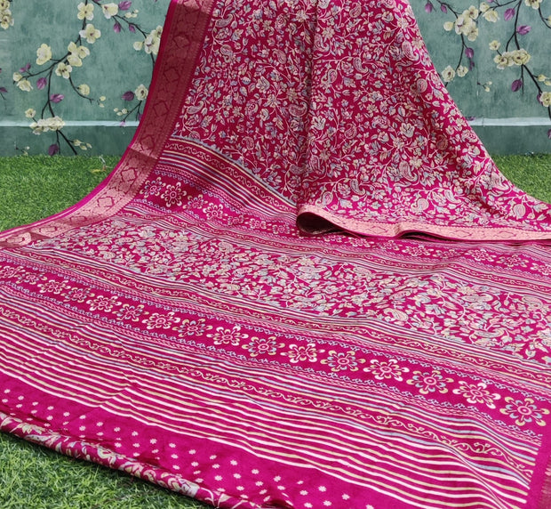 Rani Pink Dola Kashmir Silk 15AUG12E