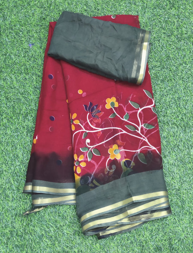 Red Georgette 16AUG7E