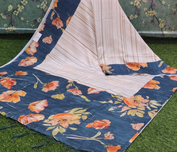 Blue Tussar Silk 17H11