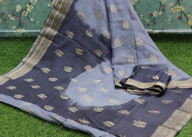 Grey Khadi Georgette 18H46