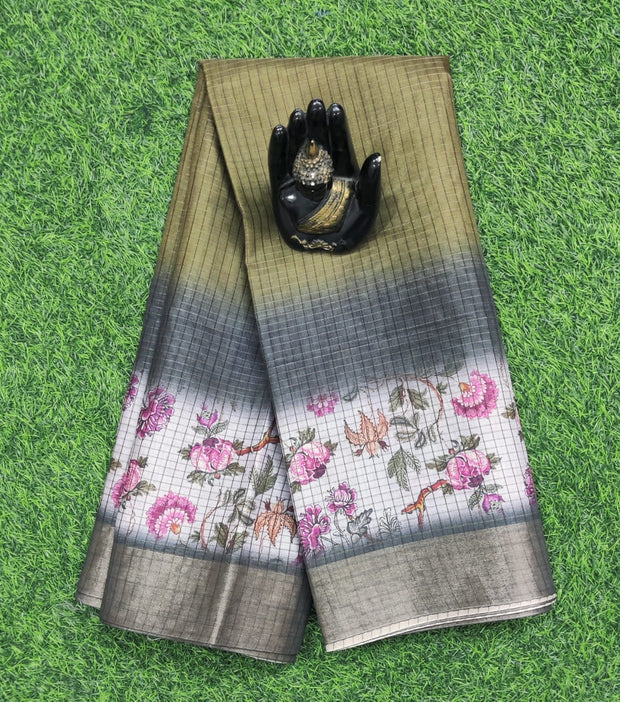 Mehandi Green Tussar 20H46E