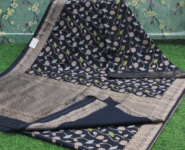 Black Chanderi Silk 22H44