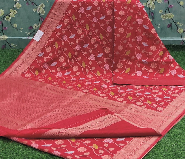 Tomato Red Chanderi Silk 22H43