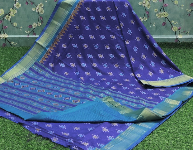 Blue Ikkat Silk 24H4-2