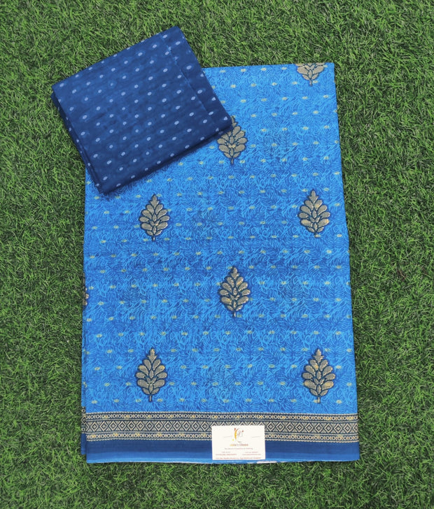 Blue Pallavi Cotton 24H4-6E