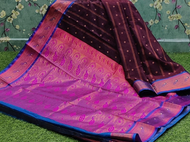 Brown Varnika Pattu 30H4-4