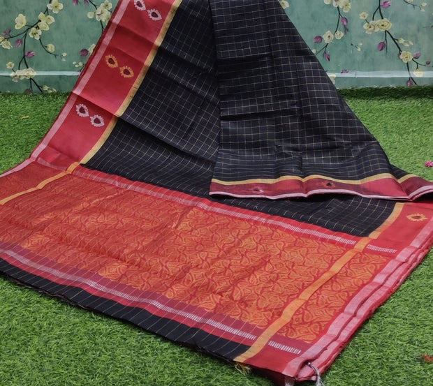 Black Khadi Pattu 1I4-6