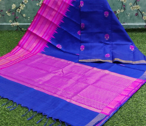 Robin Blue Khadi Pattu 1I4-4