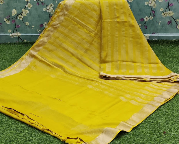 Yellow Kadhi Georgette 4 I4-5