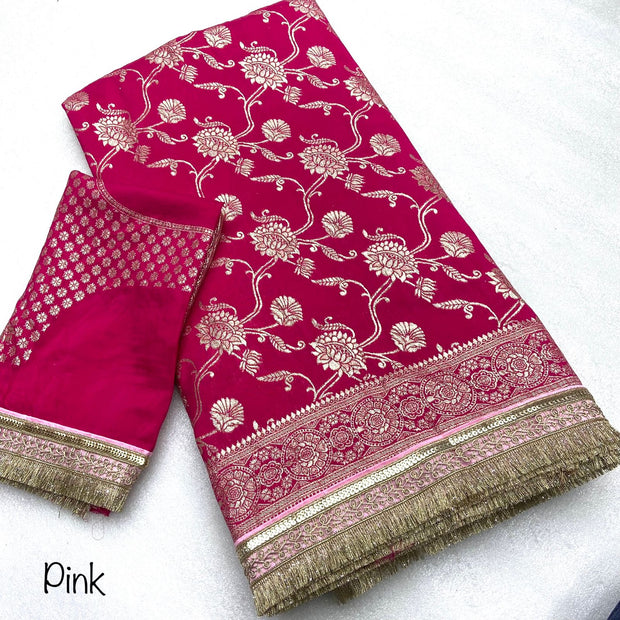 Rani Pink Meena Viscose Saree