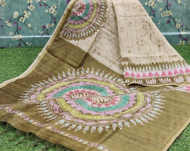 Green Khadi Silk 9 I4-13