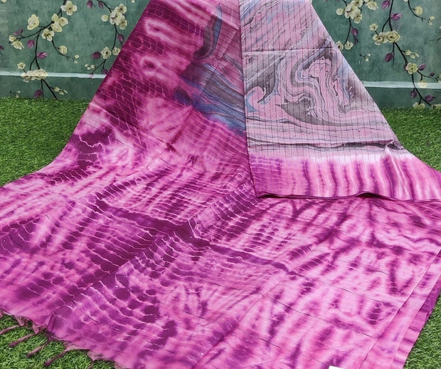 Pink Marble Handloom Mangalgiri 12 I4-1