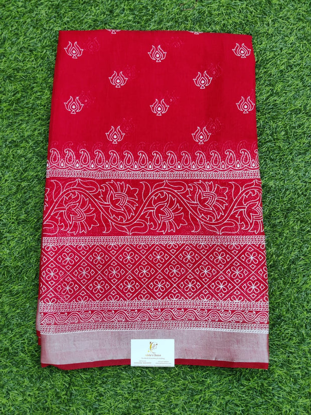 Red Linen Voile 13 I4-3E