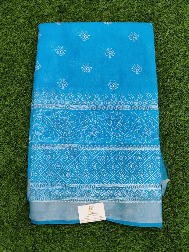 CS Blue Linen Voile 13 I4-4E