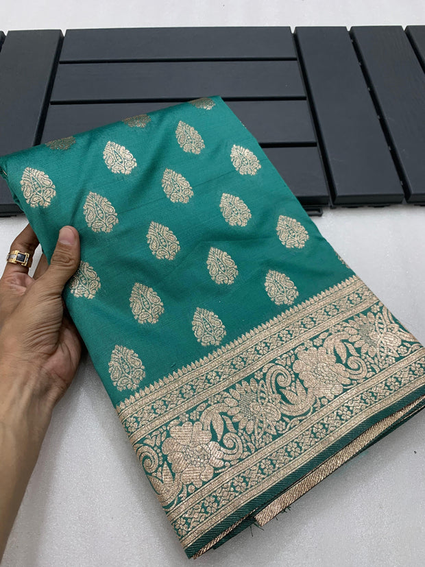 Rama Green Litchi Silk