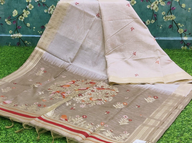 Cream Beige Jamdani 20 I4-12