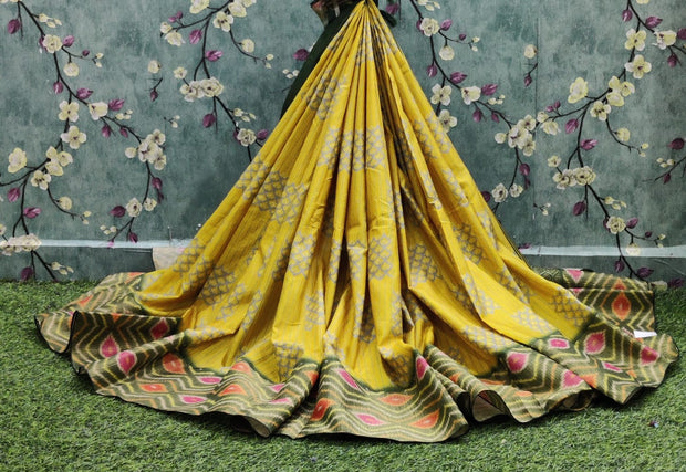 Yellow Tussar Silk 22 I4-6