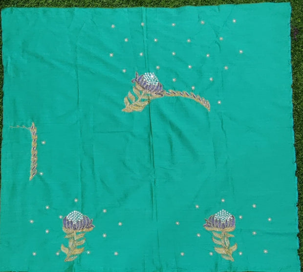 Lux Green Raw Silk 28 I4-4E