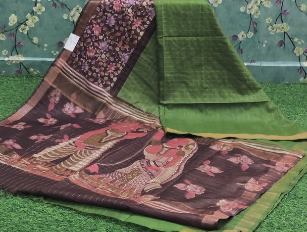 Mehandi Green Handloom Kalamkari 29 I4-7