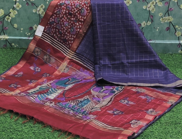 Dark Grey Handloom Kalamkari 29 I4-5