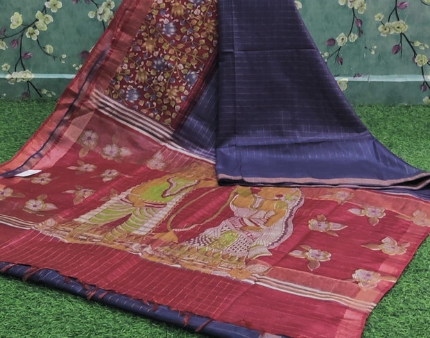 Robin Blue Handloom Kalamkari 29 I4-4