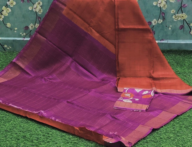 Orange Pink Tussar 5 J4-9