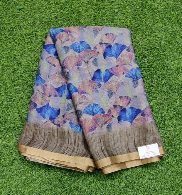 Blue Pink Jute Silk 5 J4-6E