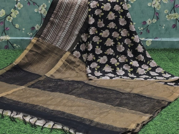 Bottle Green Floral Muslin 6 J4-11