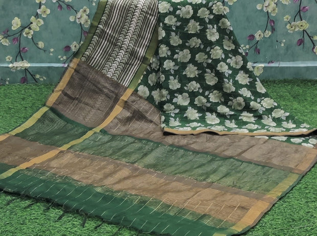 Parront Green Floral Muslin 6 J4-13