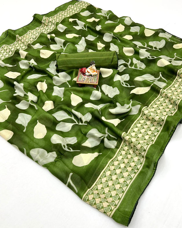 Green Moss Georgette