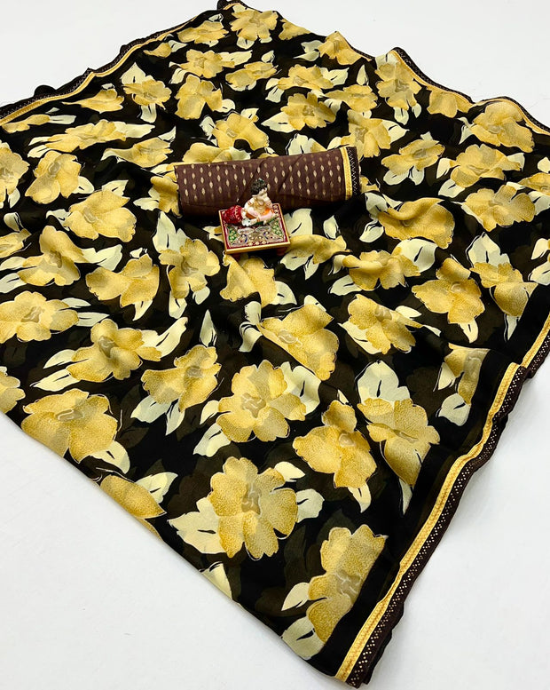Yellow Moss Georgette