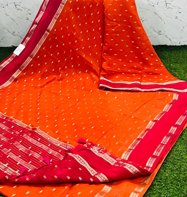 Orange Mysore Crepe 18 K5-2