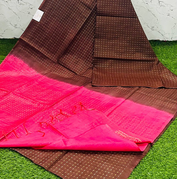 Brown Handloom Mangalgiri 18 K5-13