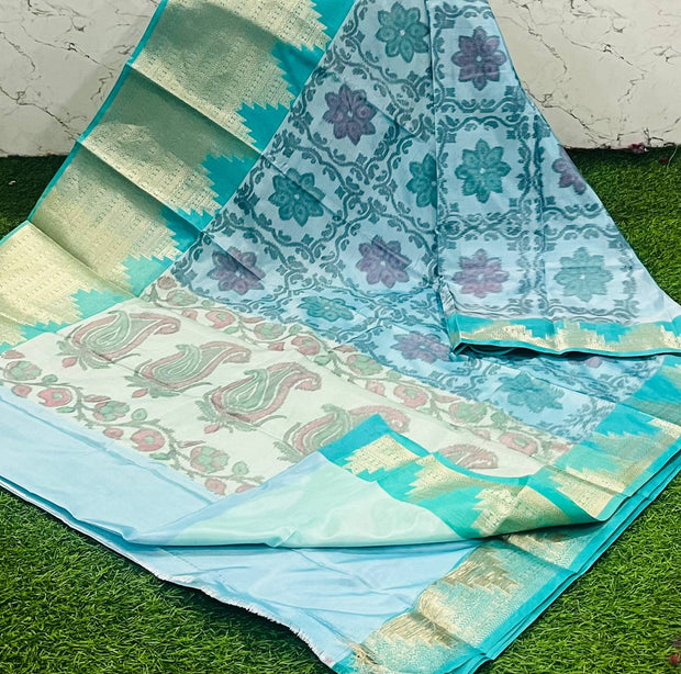 Blue LW Ikkat Pattu 7 L5-2