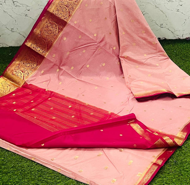 Peach Pink Soft Banaras 8 L5-6